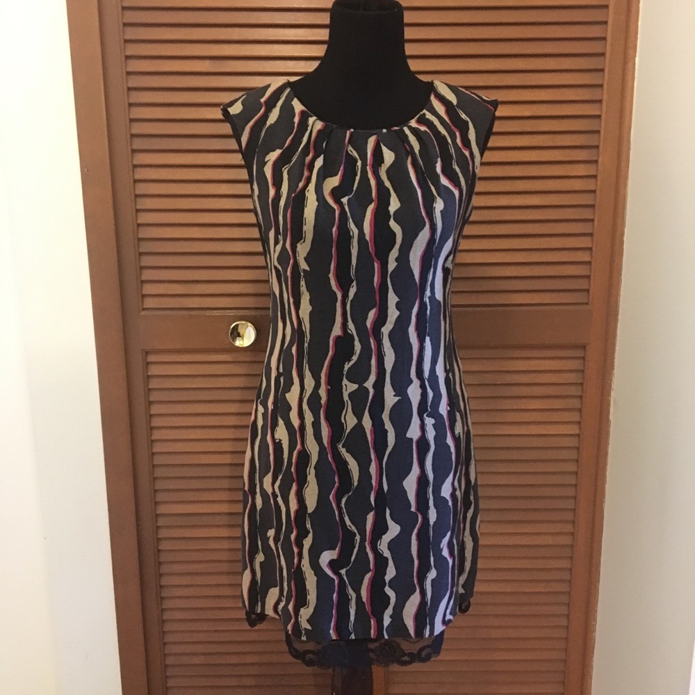 Trina Turk sleeveless dress with lace hem 4